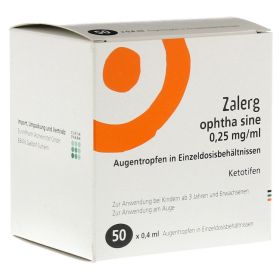 Zalerg ophtha sine 0,25mg/ml Augentropfen – PZN 4701159 (PZN 4701159) из Германии