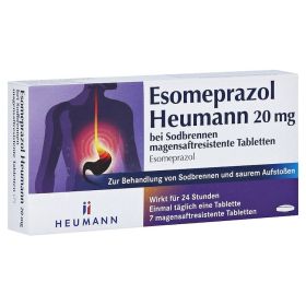 Esomeprazol Heumann 20mg bei Sodbrennen – PZN 11102956 (PZN 11102956) из Германии