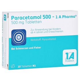 Paracetamol 500-1A Pharma – PZN 2481570 (PZN 2481570) из Германии