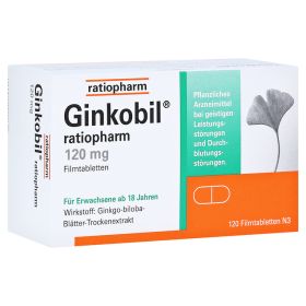 GINKOBIL ratiopharm 120mg – PZN 6680881 (PZN 6680881) из Германии