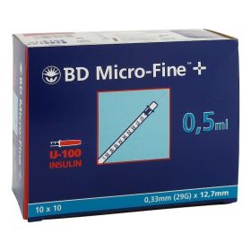 BD MICRO-FINE+ Insulinspr.0,5 ml U100 12,7 mm – PZN 4400156 (PZN 4400156) из Германии