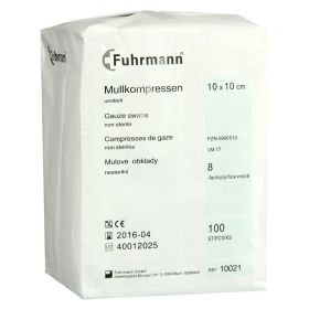 MULLKOMPRESSEN 10x10 cm unsteril 8fach – PZN 960510 (PZN 960510) из Германии