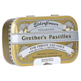 GRETHERS Elderflower zuckerfrei Pastillen – PZN 13329902 (PZN 13329902) из Германии