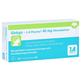 Ginkgo-1A Pharma 40mg – PZN 13879732 (PZN 13879732) из Германии