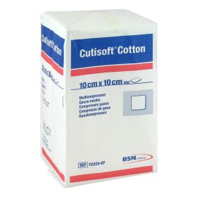 CUTISOFT Cotton Kompr.10x10 cm unster.12fach – PZN 3896907 (PZN 3896907) из Германии