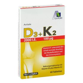 Vitamin D3+K2 2000 I.E. – PZN 15434595 (PZN 15434595) из Германии