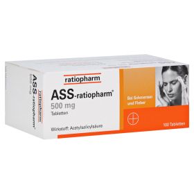 ASS-ratiopharm 500mg – PZN 3416422 (PZN 3416422) из Германии