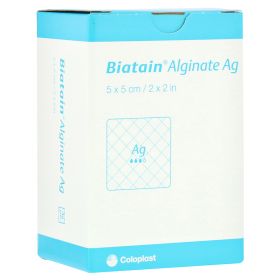 BIATAIN Alginate Ag Kompressen 5x5 cm mit Silber – PZN 1406431 (PZN 1406431) из Германии